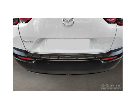 Black Stainless Steel Rear Bumper Protector suitable for Mazda MX-30 2020- 'STRONG EDITION'