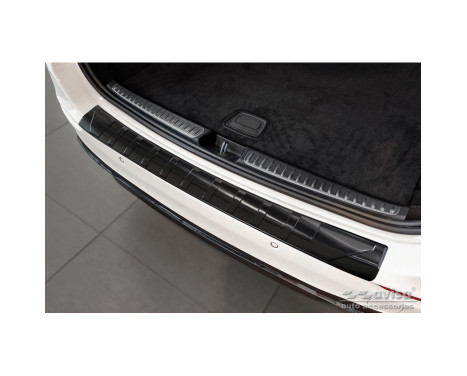 Black Stainless Steel Rear Bumper Protector suitable for Mercedes C-Class W206 Kombi 2021- 'Ribs', Image 2
