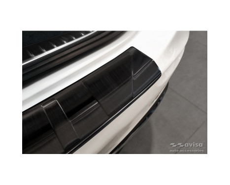 Black Stainless Steel Rear Bumper Protector suitable for Mercedes C-Class W206 Kombi 2021- 'Ribs', Image 3