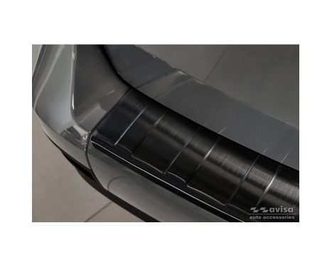 Black stainless steel rear bumper protector suitable for Mercedes Citan (W420) Box/Tourer 2021- 'Ribs', Image 5