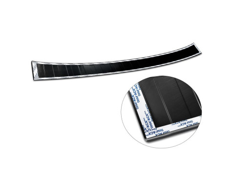Black stainless steel rear bumper protector suitable for Mercedes Citan (W420) Box/Tourer 2021- 'Ribs', Image 3