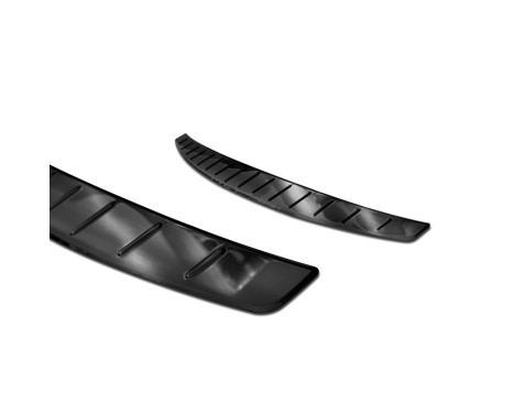 Black stainless steel rear bumper protector suitable for Mercedes CLA II (C118) 2019- 'Ribs', Image 4