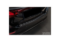 Black Stainless Steel Rear Bumper Protector suitable for Mercedes E-Class W214 Sedan 2023 - 'Ribs'