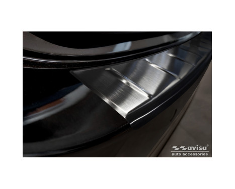 Black Stainless Steel Rear Bumper Protector suitable for Mercedes E-Class W214 Sedan 2023 - 'Ribs', Image 5
