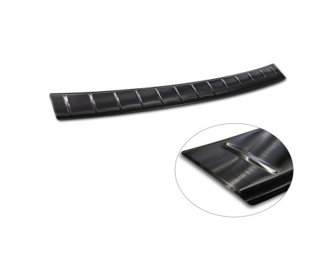 Black Stainless Steel Rear Bumper Protector suitable for Mercedes E-Class W214 Sedan 2023 - 'Ribs', Image 7