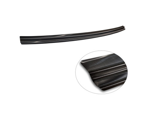 Black stainless steel rear bumper protector suitable for Mercedes EQC (N293) 2019- 'Ribs', Image 6