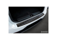 Black Stainless Steel Rear Bumper Protector suitable for Mercedes EQE SUV (X294) 2022 - 'Ribs'