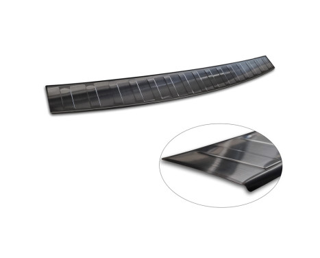 Black Stainless Steel Rear Bumper Protector suitable for Mercedes EQE SUV (X294) 2022 - 'Ribs', Image 6