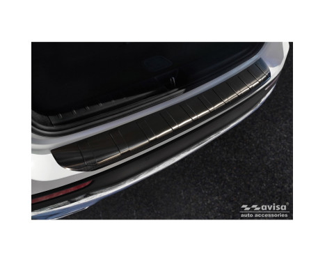 Black Stainless Steel Rear Bumper Protector suitable for Mercedes GLB (X247) 2019- 'Ribs'