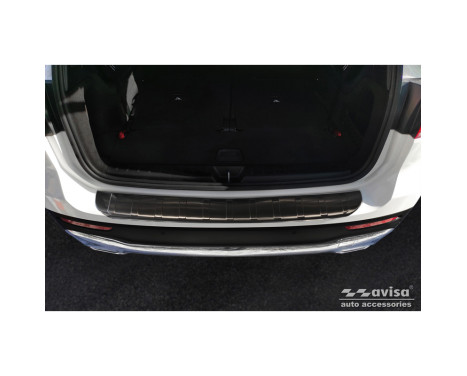 Black Stainless Steel Rear Bumper Protector suitable for Mercedes GLB (X247) 2019- 'Ribs', Image 2