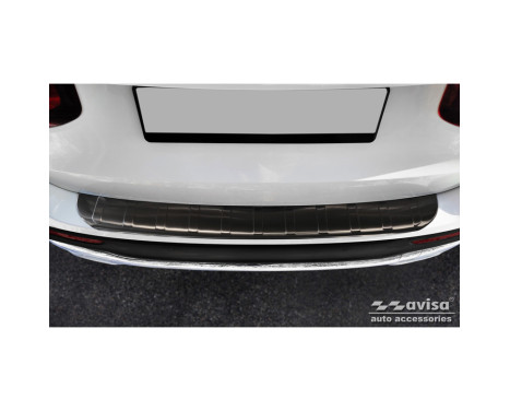 Black Stainless Steel Rear Bumper Protector suitable for Mercedes GLB (X247) 2019- 'Ribs', Image 3