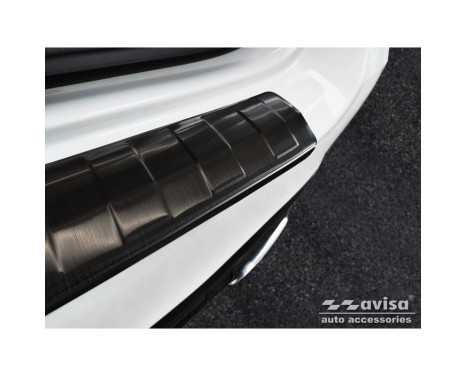 Black Stainless Steel Rear Bumper Protector suitable for Mercedes GLS (X167) 2019- 'Ribs', Image 2
