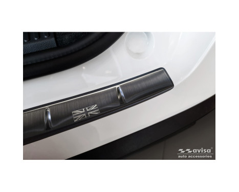Black stainless steel rear bumper protector suitable for MG 4 (EV) 2022- 'British Flag', Image 3