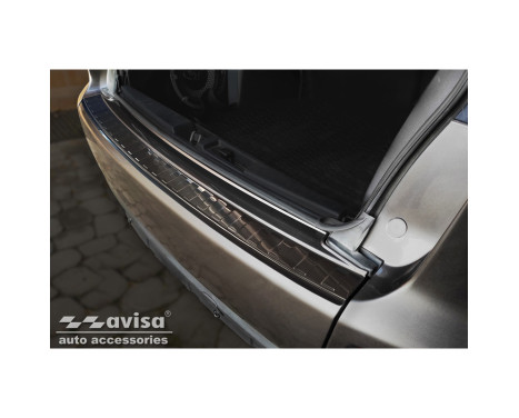 Black stainless steel rear bumper protector suitable for Mitsubishi Outlander II / Citroën C-Crosser / Peugeot