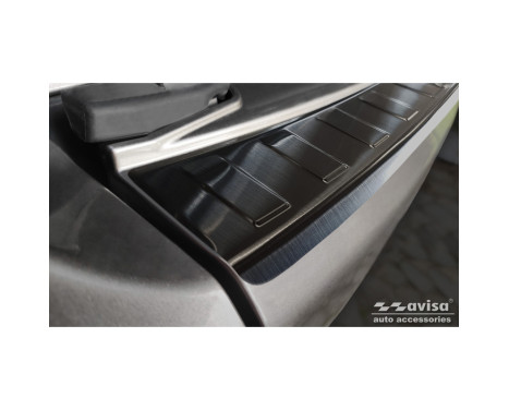 Black stainless steel rear bumper protector suitable for Mitsubishi Outlander II / Citroën C-Crosser / Peugeot, Image 3
