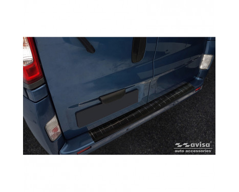 Black Stainless Steel Rear Bumper Protector suitable for Opel Vivaro/Renault Trafic/Nissan Primastar 2001-2014 '