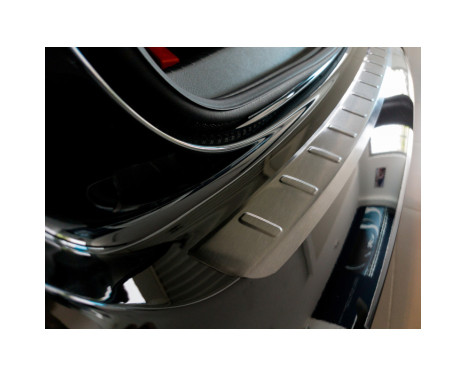 Black stainless steel Rear bumper protector suitable for Peugeot 208 II HB 5-door 2019- 'Ribs', Image 2