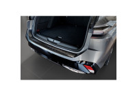 Black stainless steel rear bumper protector suitable for Peugeot 308 III SW 2021- 'Ribs'