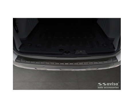 Black Stainless Steel Rear Bumper Protector suitable for Renault Express Furgon 2021- 'Ribs', Image 3