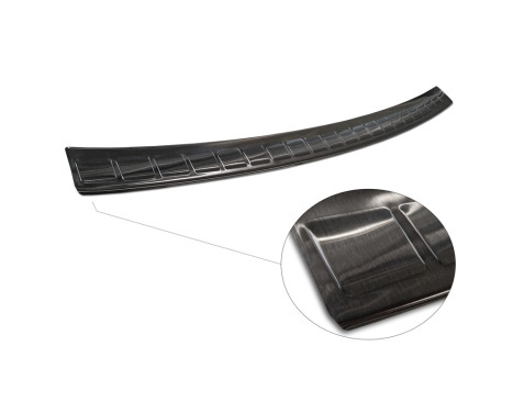 Black Stainless Steel Rear Bumper Protector suitable for Renault Express Furgon 2021- 'Ribs', Image 5