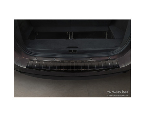 Black Stainless Steel Rear Bumper Protector suitable for Renault Grand Scenic 2009-2013 & FL 2013-2016 'Ribs', Image 3
