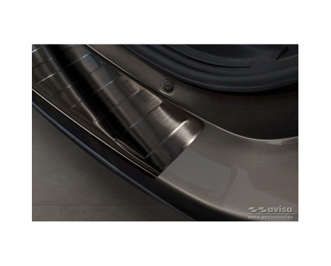 Black Stainless Steel Rear Bumper Protector suitable for Renault Grand Scenic 2009-2013 & FL 2013-2016 'Ribs', Image 4