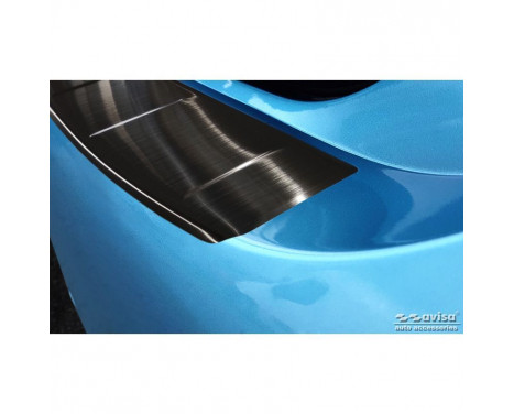 Black stainless steel Rear bumper protector suitable for Renault Zoe II 2019- 'Ribs', Image 5