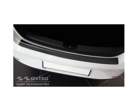 Black Stainless Steel Rear Bumper Protector suitable for Seat Leon IV HB 5-door 2020-, Image 2