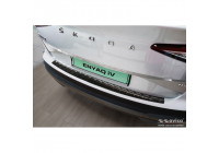 Black Stainless Steel Rear Bumper Protector suitable for Skoda Enyaq iV 2020- 'Ribs'