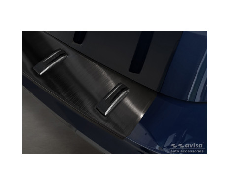 Black Stainless Steel Rear Bumper Protector suitable for Skoda Kamiq 2019- 'STRONG EDITION', Image 4