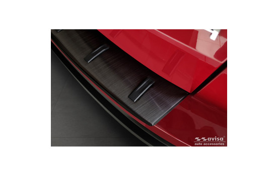 Black stainless steel rear bumper protector suitable for Skoda Karoq (NU7) Facelift incl. Sportline 2022-, Image 2