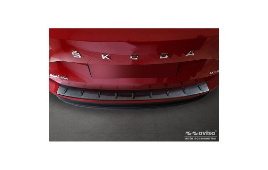 Black stainless steel rear bumper protector suitable for Skoda Karoq (NU7) Facelift incl. Sportline 2022-, Image 3