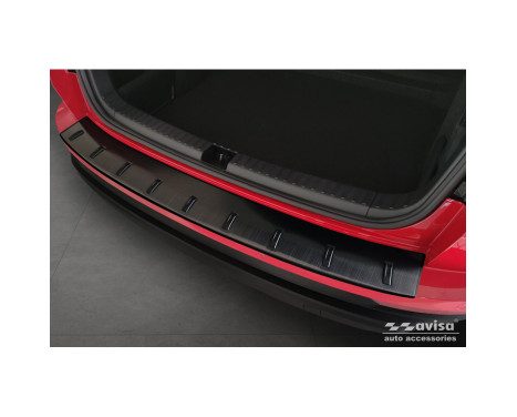 Black stainless steel rear bumper protector suitable for Skoda Karoq (NU7) Facelift incl. Sportline 2022-, Image 4