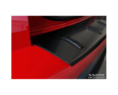 Black stainless steel rear bumper protector suitable for Skoda Karoq (NU7) Facelift incl. Sportline 2022-, Image 5