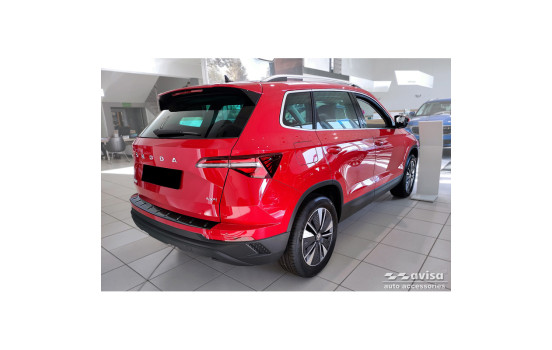 Black stainless steel rear bumper protector suitable for Skoda Karoq (NU7) Facelift incl. Sportline 2022-, Image 6