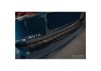 Black Stainless Steel Rear Bumper Protector suitable for Skoda Octavia IV Liftback 2020- 'Ribs'
