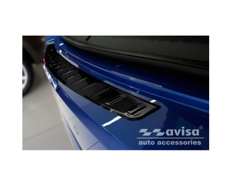 Black stainless steel Rear bumper protector suitable for Skoda Octavia IV Liftback 2020- 'Ribs', Image 2