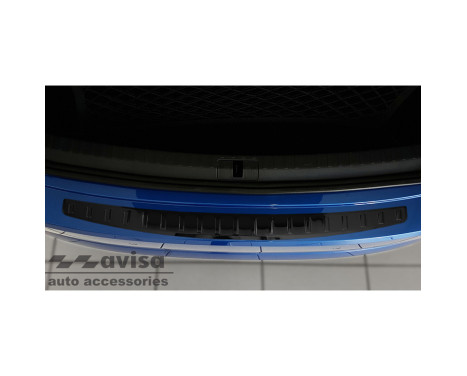 Black stainless steel Rear bumper protector suitable for Skoda Octavia IV Liftback 2020- 'Ribs', Image 3