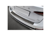 Black stainless steel rear bumper protector suitable for Skoda Octavia Scout (NX5) 2020 - 'Ribs'