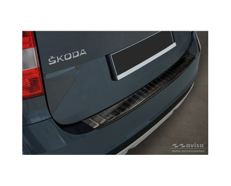 Black Stainless Steel Rear Bumper Protector suitable for Skoda Yeti 4x4 Outdoor version/Adventure 2013-2015 & Fa