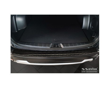 Black Stainless Steel Rear Bumper Protector suitable for Subaru Forester (SK) 2018- 'Ribs', Image 3