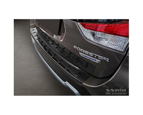 Black Stainless Steel Rear Bumper Protector suitable for Subaru Forester (SK) 2018- 'STRONG EDITION'