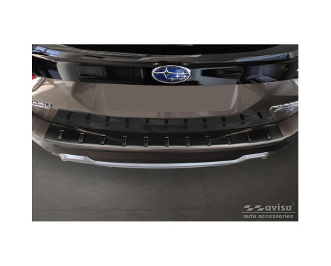 Black Stainless Steel Rear Bumper Protector suitable for Subaru Forester (SK) 2018- 'STRONG EDITION', Image 2