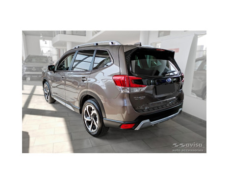 Black Stainless Steel Rear Bumper Protector suitable for Subaru Forester (SK) 2018- 'STRONG EDITION', Image 6