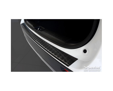 Black Stainless Steel Rear Bumper Protector suitable for Suzuki Vitara II 2015-2018 & FL 2018- incl. Hybrid 'Rib