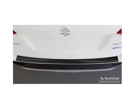 Black Stainless Steel Rear Bumper Protector suitable for Suzuki Vitara II 2015-2018 & FL 2018- incl. Hybrid 'Rib, Image 3