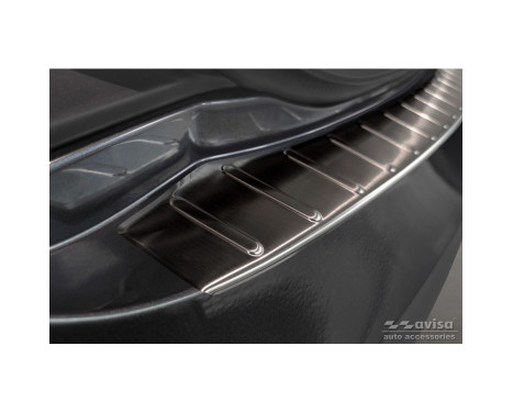 Black Stainless Steel Rear Bumper Protector suitable for Tesla Model S 2012- 'Ribs', Image 3