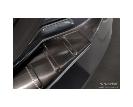 Black Stainless Steel Rear Bumper Protector suitable for Tesla Model S 2012- 'Ribs', Image 4