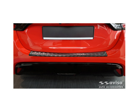 Black Stainless Steel Rear Bumper Protector suitable for Toyota Yaris IV Hatchback 5-door 2020- 'Ribs', Image 3