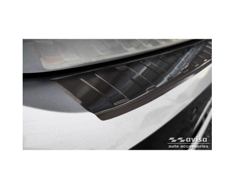 Black Stainless Steel Rear Bumper Protector suitable for Volkswagen Arteon Shooting Brake 2020- 'Ribs', Image 4